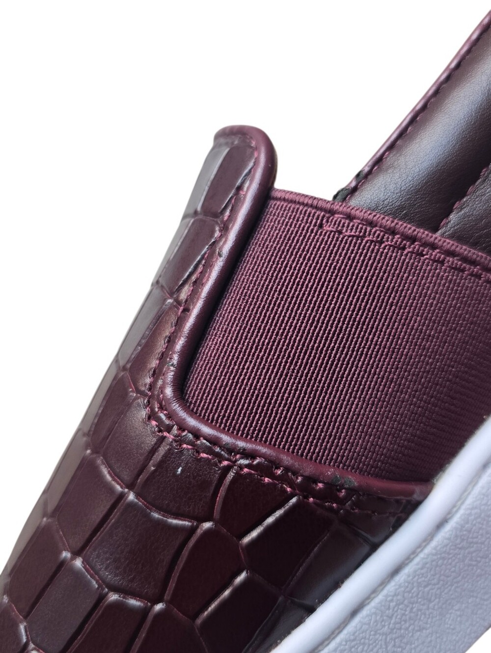 VIONIC SPLENDID DEMETRA CROC LEATHER SHOES WINE BROWN - Picture 13 of 14